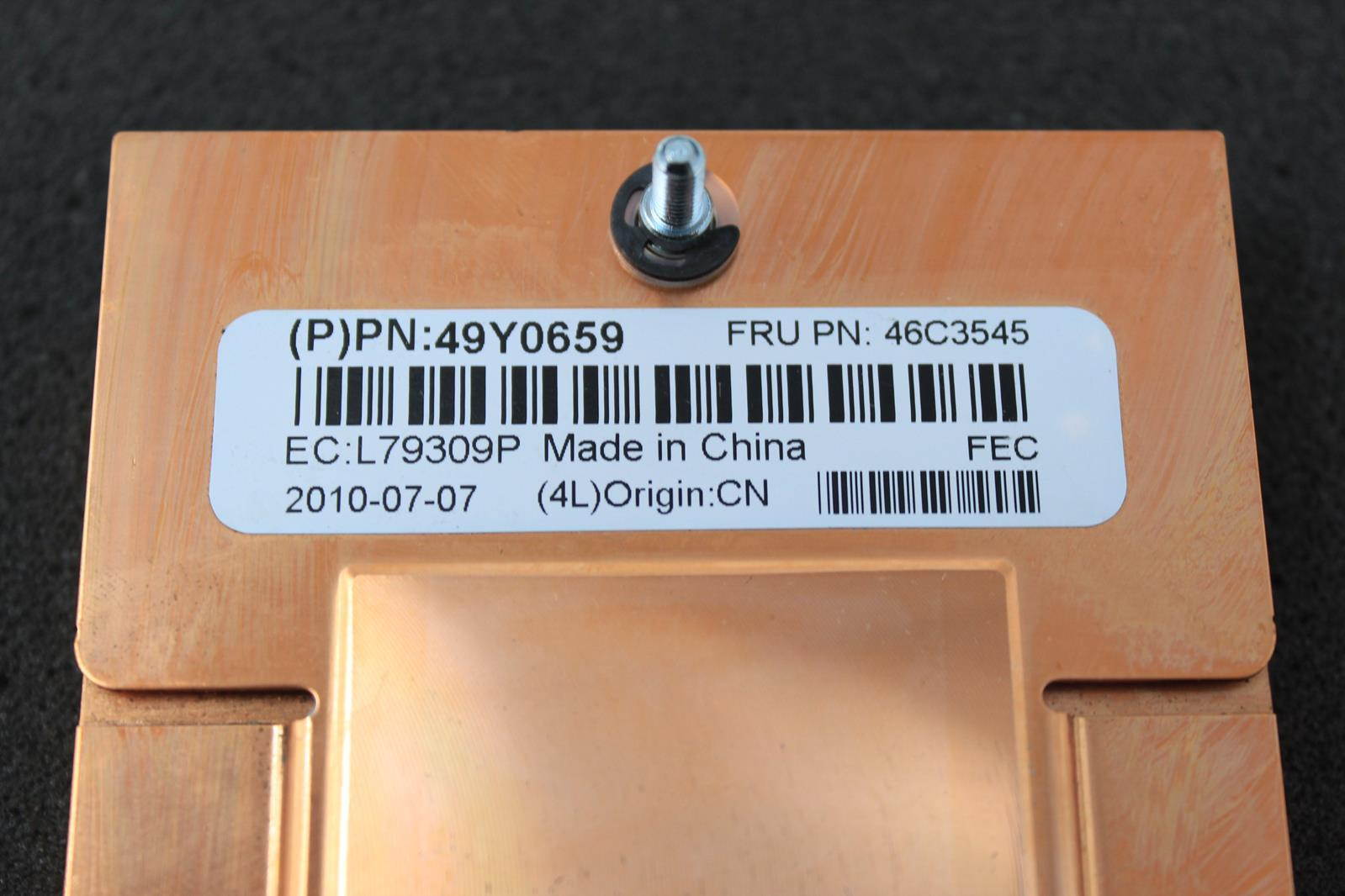 IBM BladeCenter Heatsink P/N:49Y0659 FRU: 46C3545