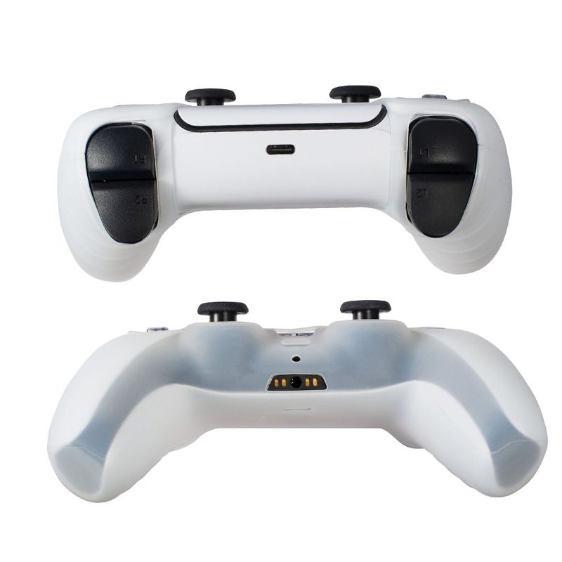 Insten Controller Grip Cover Case Compatible with PS5 Controller - Protective Silicone Skin, White
