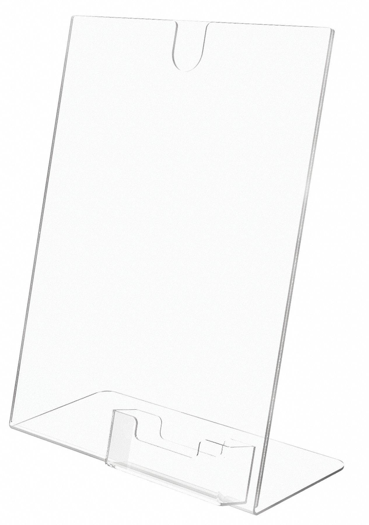 DEFLECTO 590601GR Sign and Business Card Holder,8-1/2x11