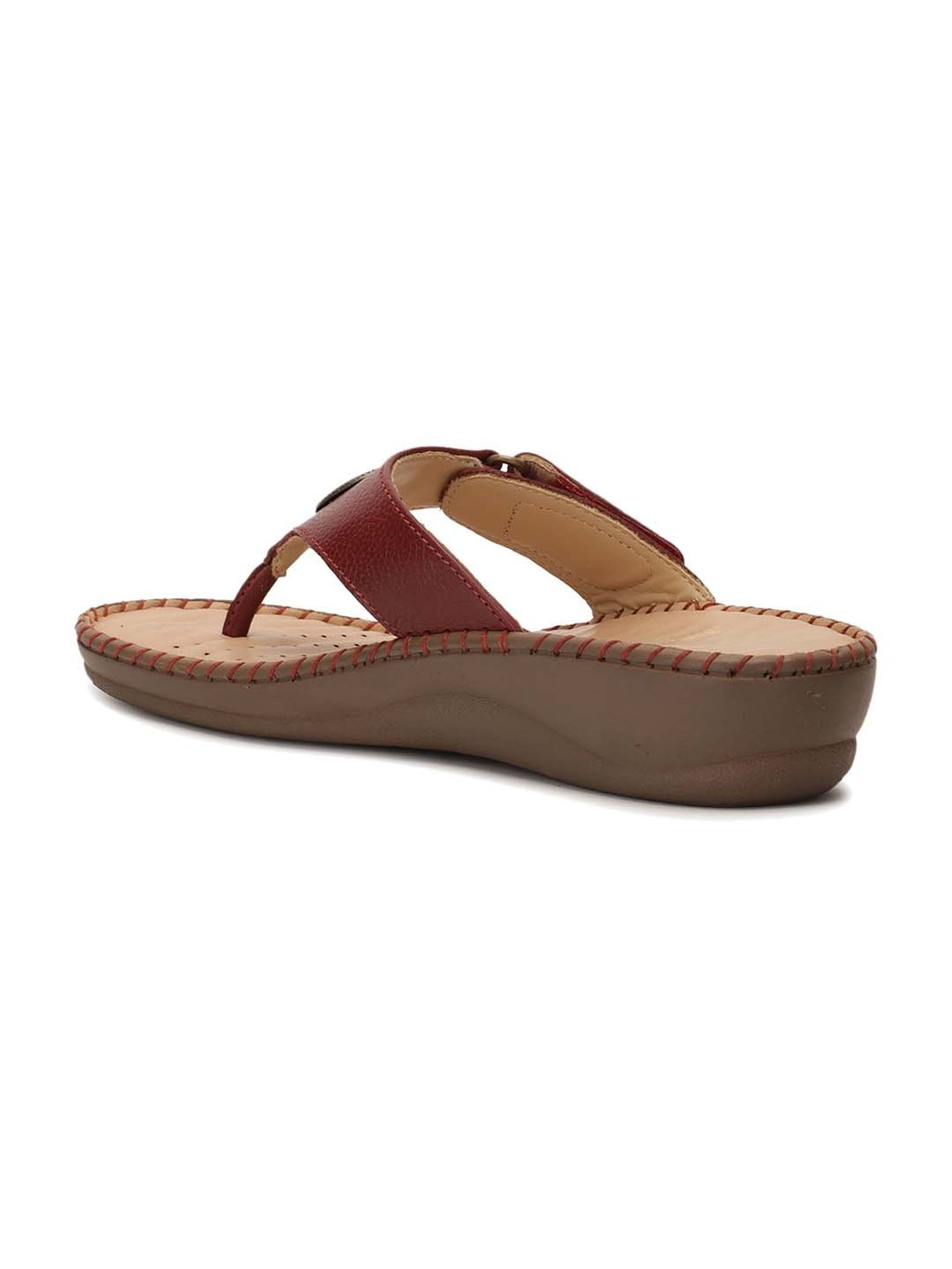 Scholl by Bata Women's Tan Thong Wedges