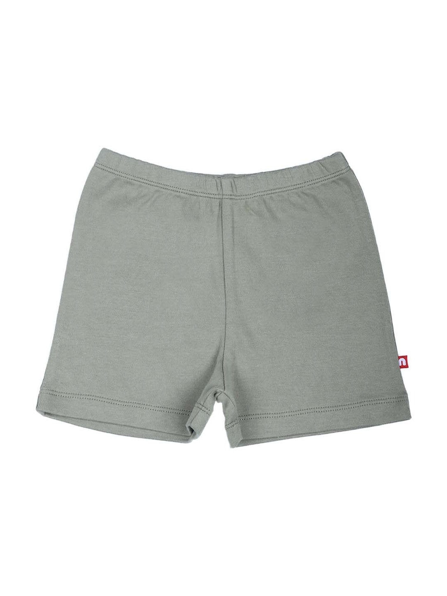 Nino Bambino Boys Grey & White Cotton Regular Fit Shorts (Pack of 2)