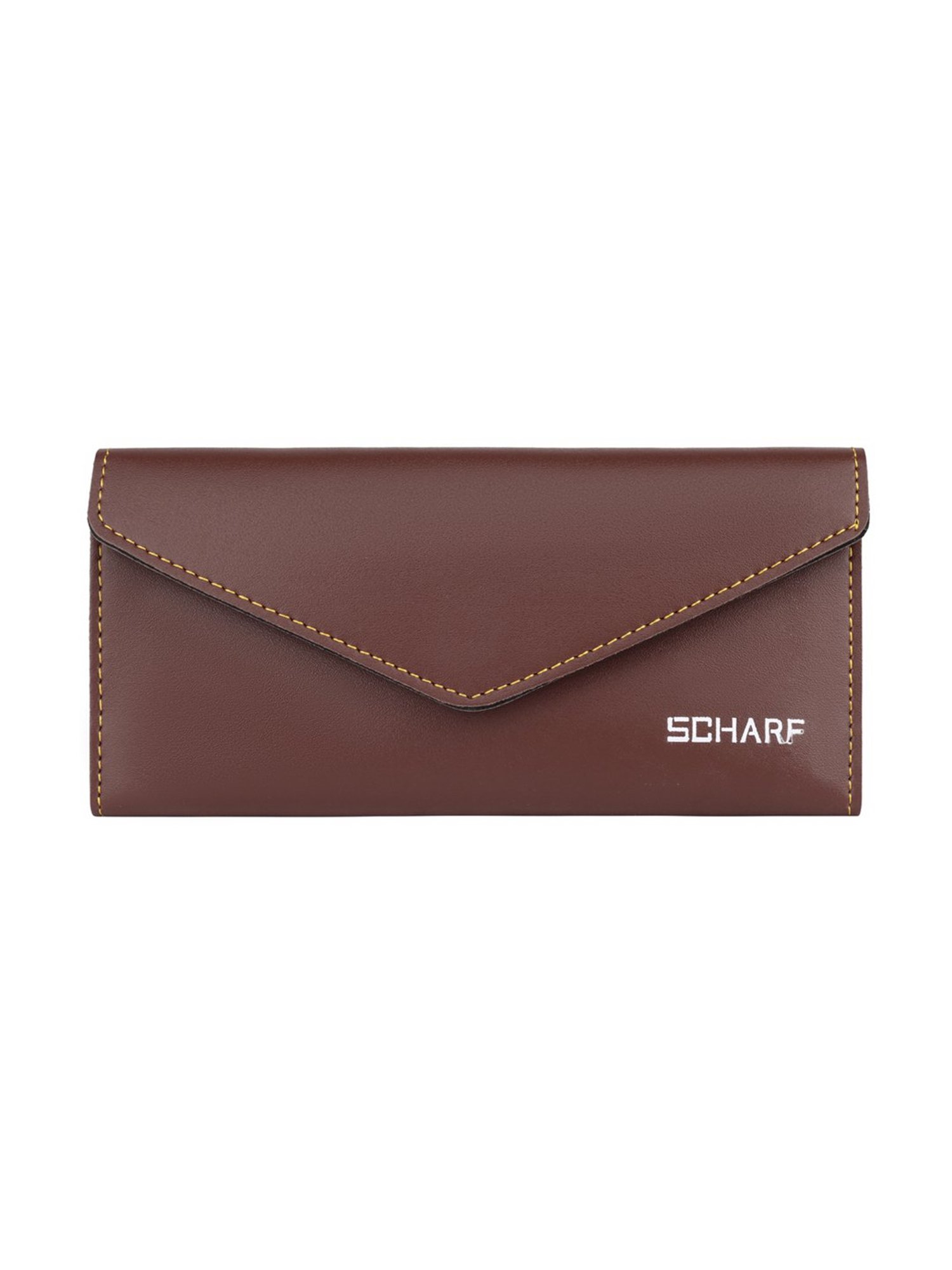 SCHARF Brown Solid Bi-Fold Wallet for Women