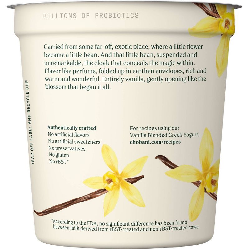 Chobani Vanilla Blended Nonfat Greek Yogurt - 32oz