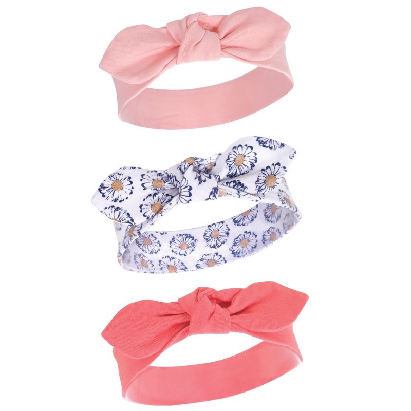 Yoga Sprout Baby and Toddler Girl Cotton Headbands 3pk, Daisy, 0-24 Months