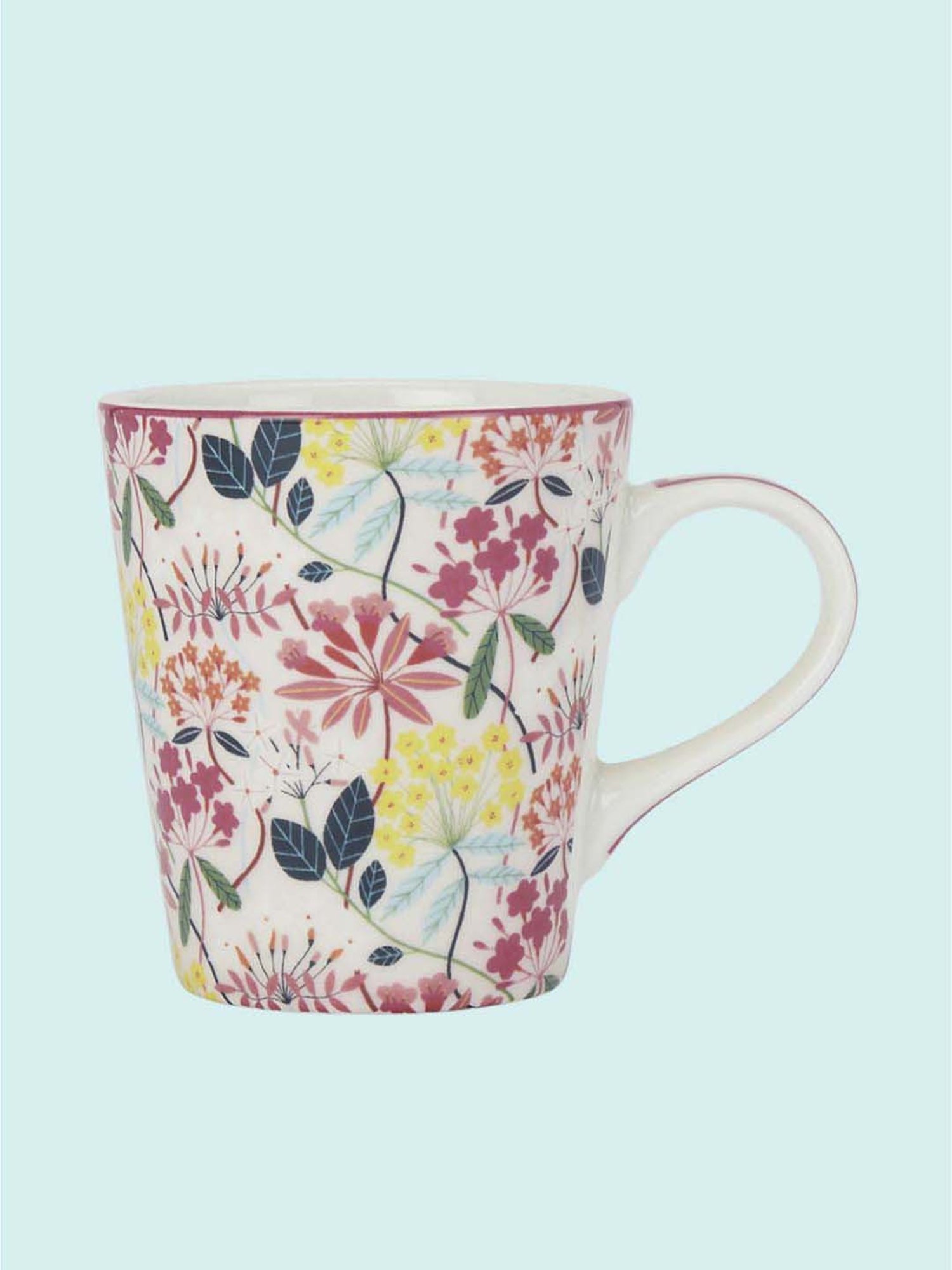 Living Scapes by Pantaloons Multicolor Bone China Mug (0.3 L)