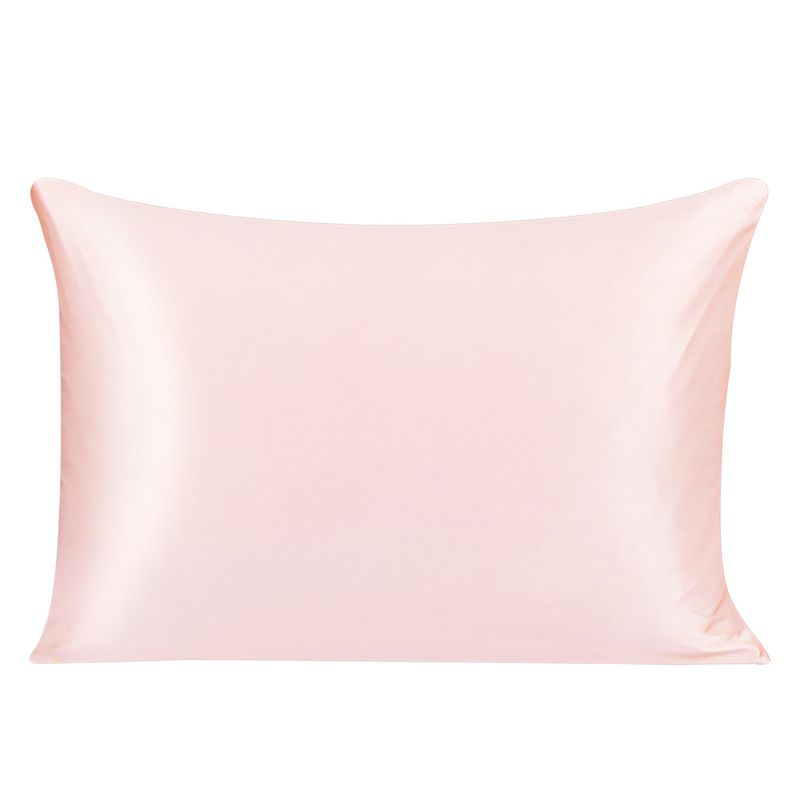 1 Pc 20&rdquo; x 30" Silk for Facial Beauty and Hair Pillow Case Black - PiccoCasa