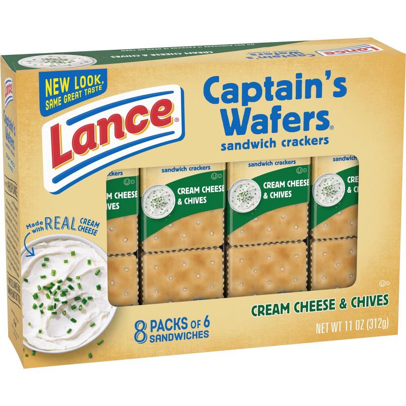 Lance Captain's Wafers Cream Cheese & Chives Cracker Sandwiches - 11oz / 8ct
