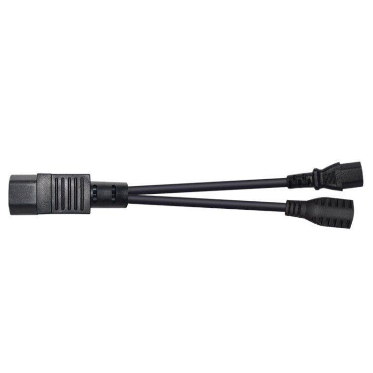 Tekit C14 to C13+NEMA 5-15R Y Splitter Power Plug Cord,Single IEC 320 C14 Male to C13+Nema 5-15R Female Splitter Adapter Cable Cord ,1ft /30mm