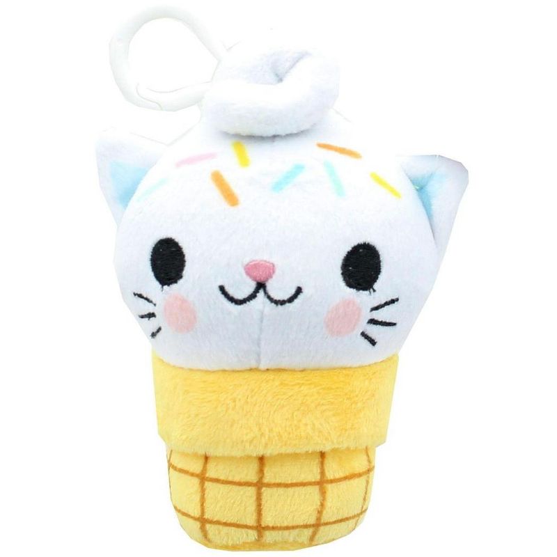 Se7en20 Kitty Cone Clip Yummy Sprinkles 5 inch Plush Backpack Clip
