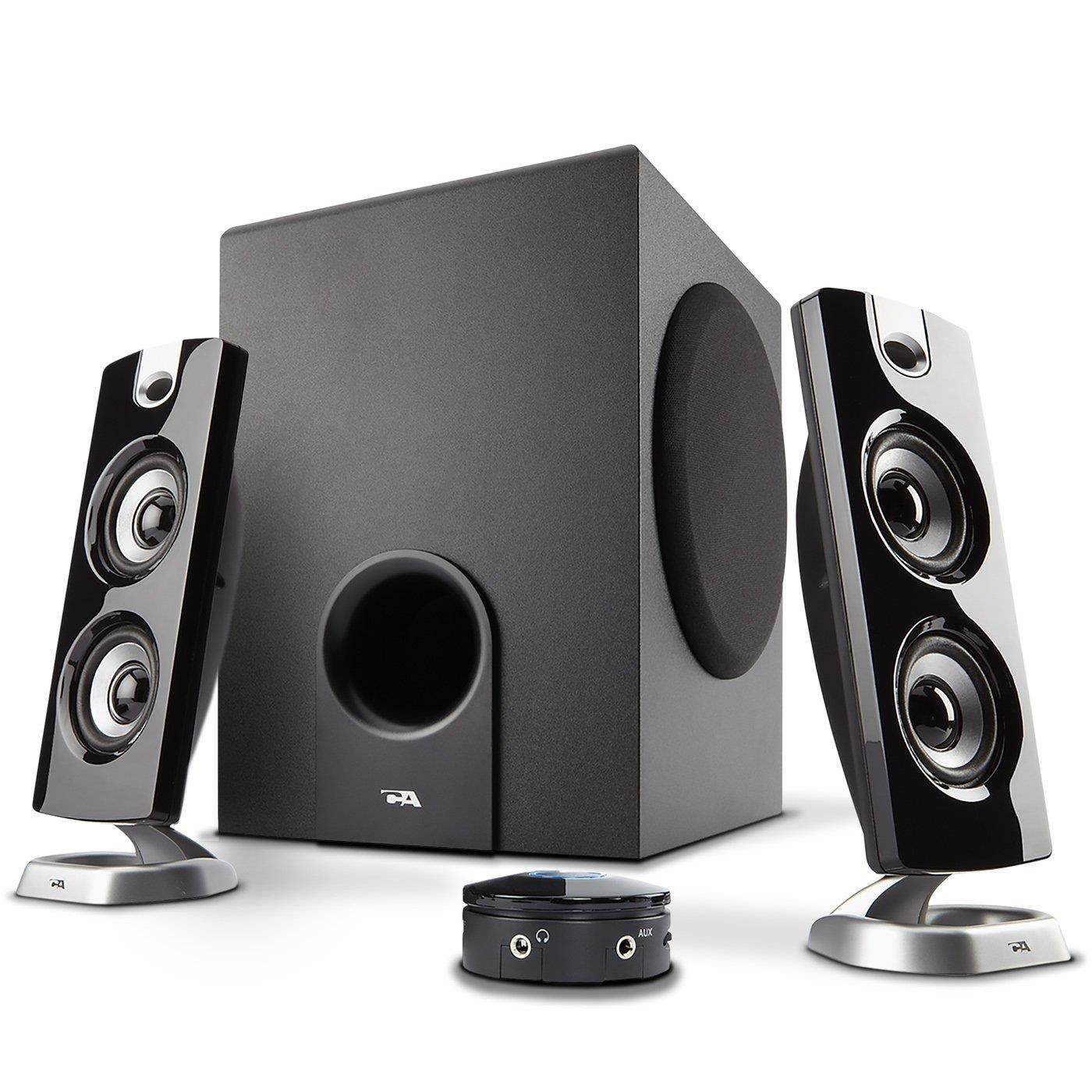 Cyber Acoustics CA-3602FFP 2.1 Speaker Sound System with Subwoofer and Control Pod - Great for Music, Movies, Multimedia Pcs, Macs, Laptops and Gaming Systems