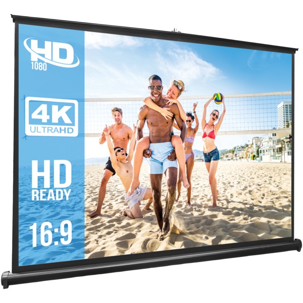 Retractable Pull-out-Style Manual Projector Screen (50 In.)