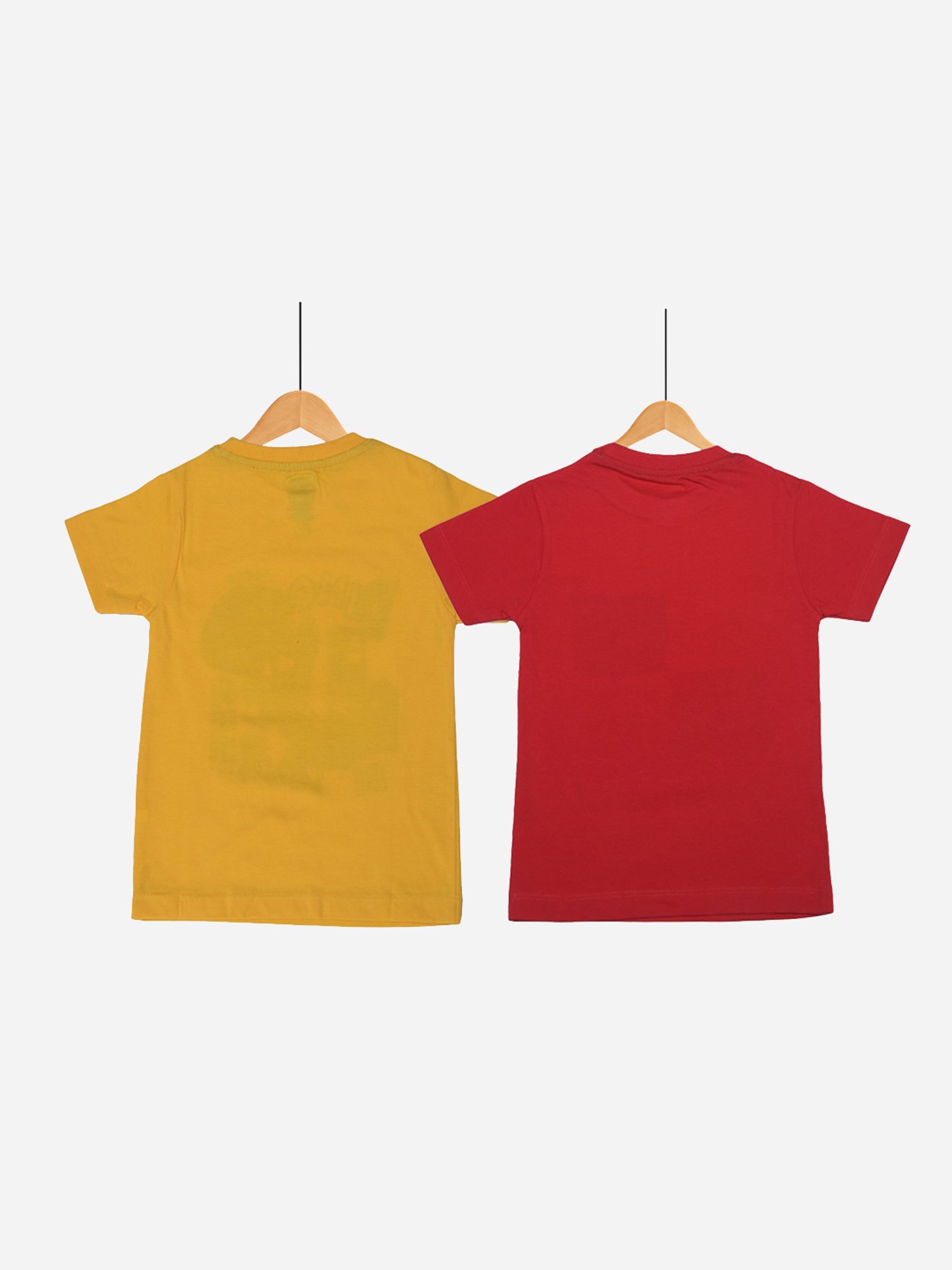 Dollar Boys Red & Yellow Printed T-Shirt (Pack Of 2)