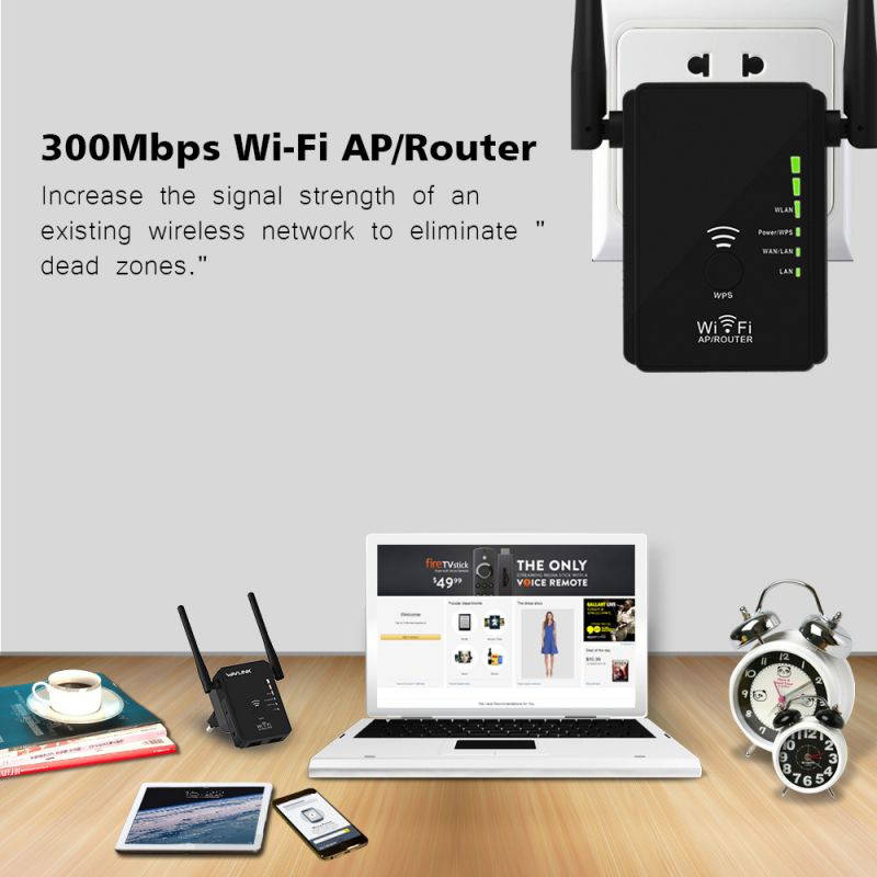 WN578R2 High Power Wireless Router wifi Repeater 300mbps Wifi Range Extender Amplifier 5dbi Dual LAN Port Signal Booster