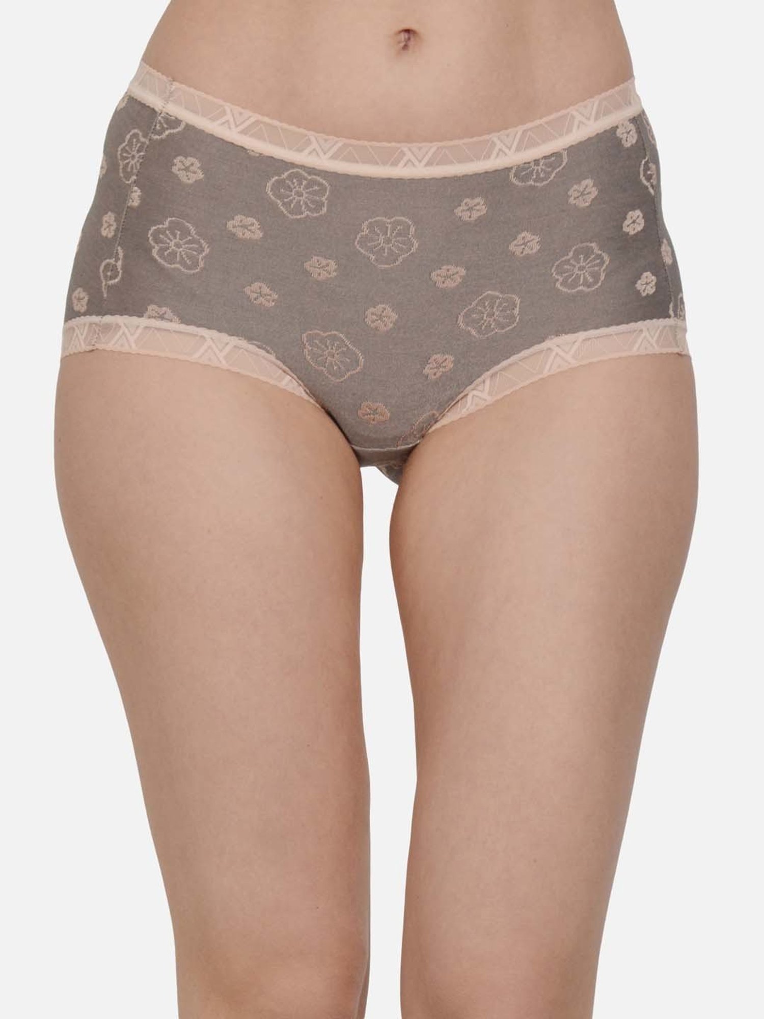mod & shy Grey Printed Hipster Panty