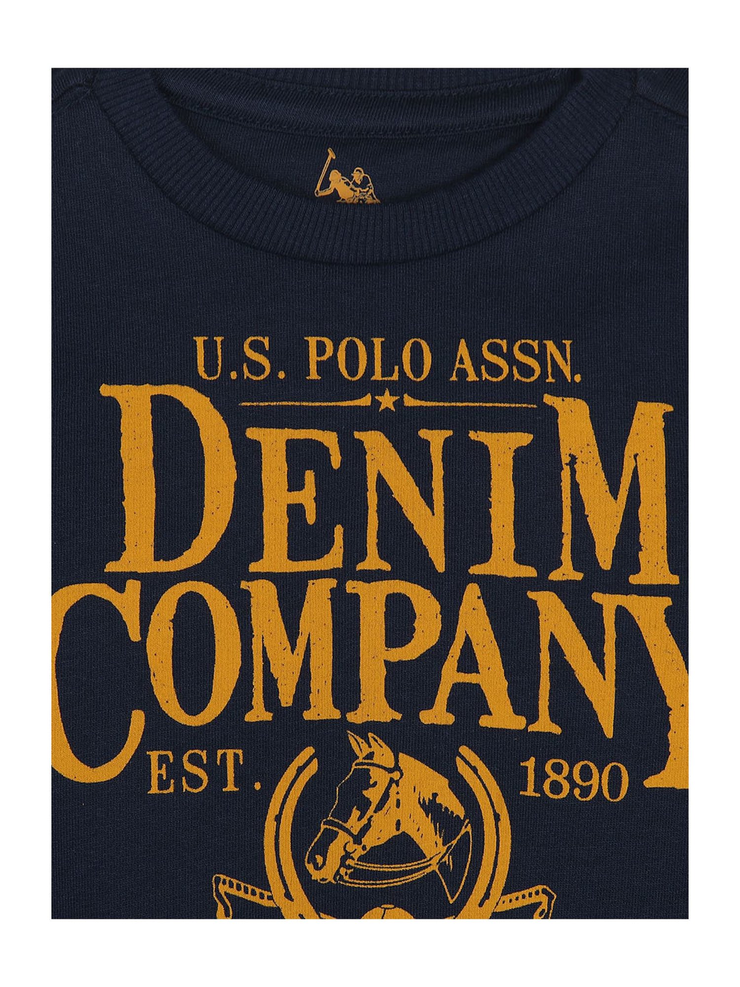 Allen Solly Junior Orange Cotton Regular Fit Full Sleeves Sweatshirt