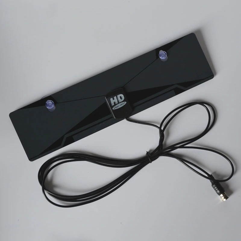 Digital Indoor TV Antenna 1080P HDTV HD VHF UHF FM Flat Box Ready High Gain