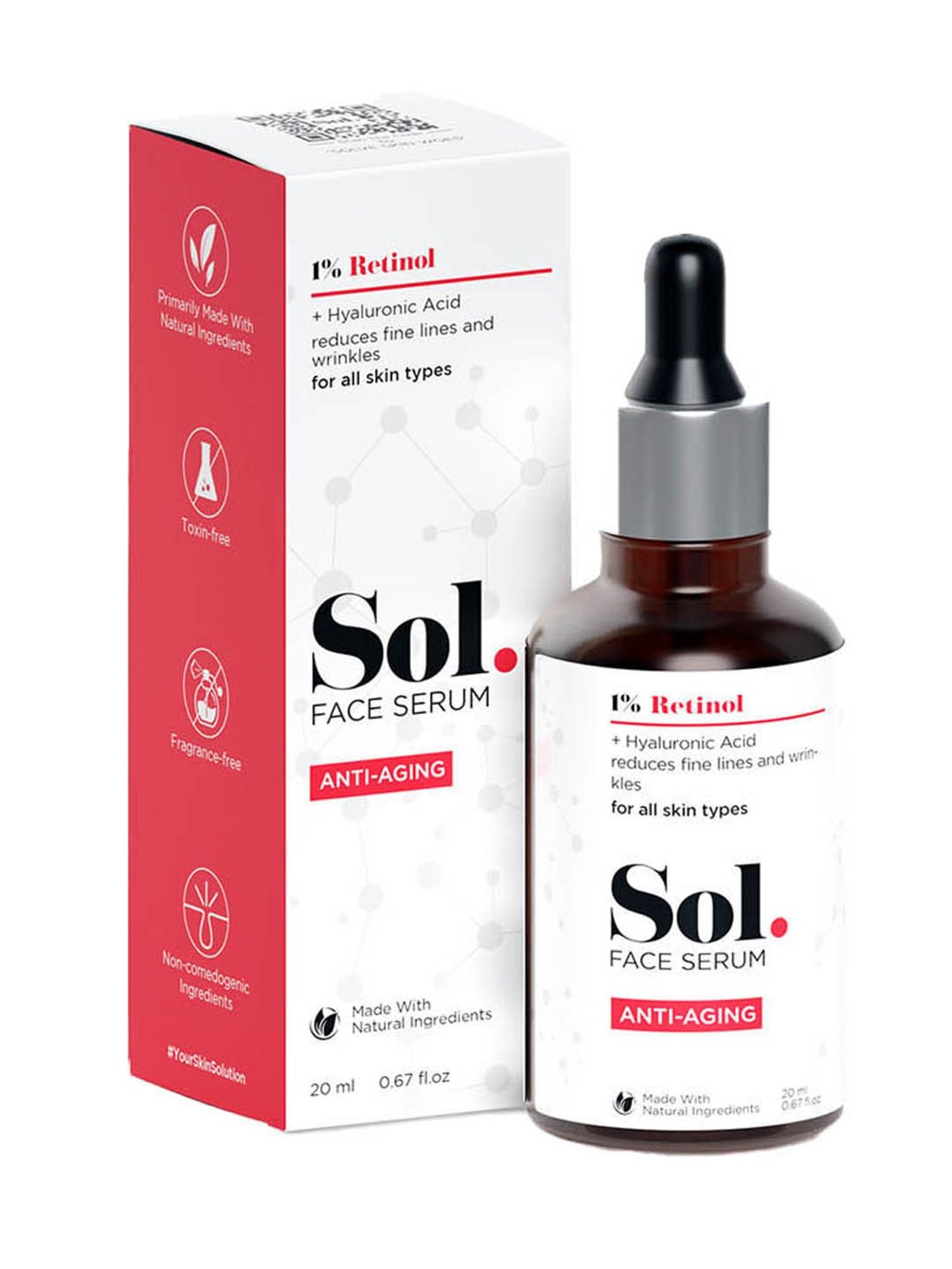 Sol. 1% Retinol Anti-Aging Face Serum - 20 ml