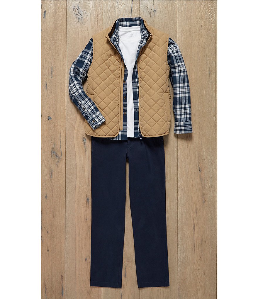 First Wave Big Boys 8-20 Brown Pleather Moto Jacket