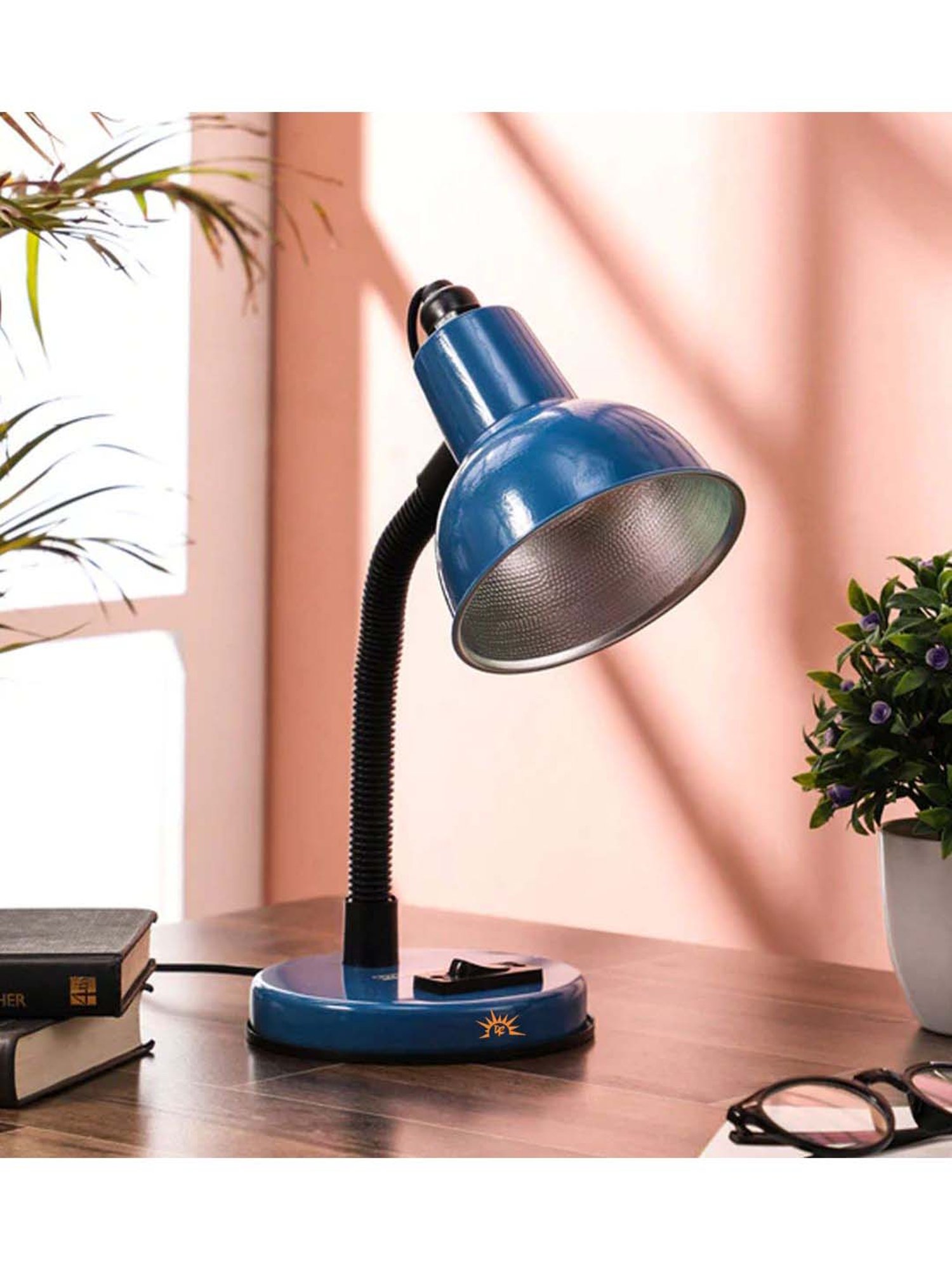 Kapoor E Illuminations Green Study Table Lamp - Set of 1