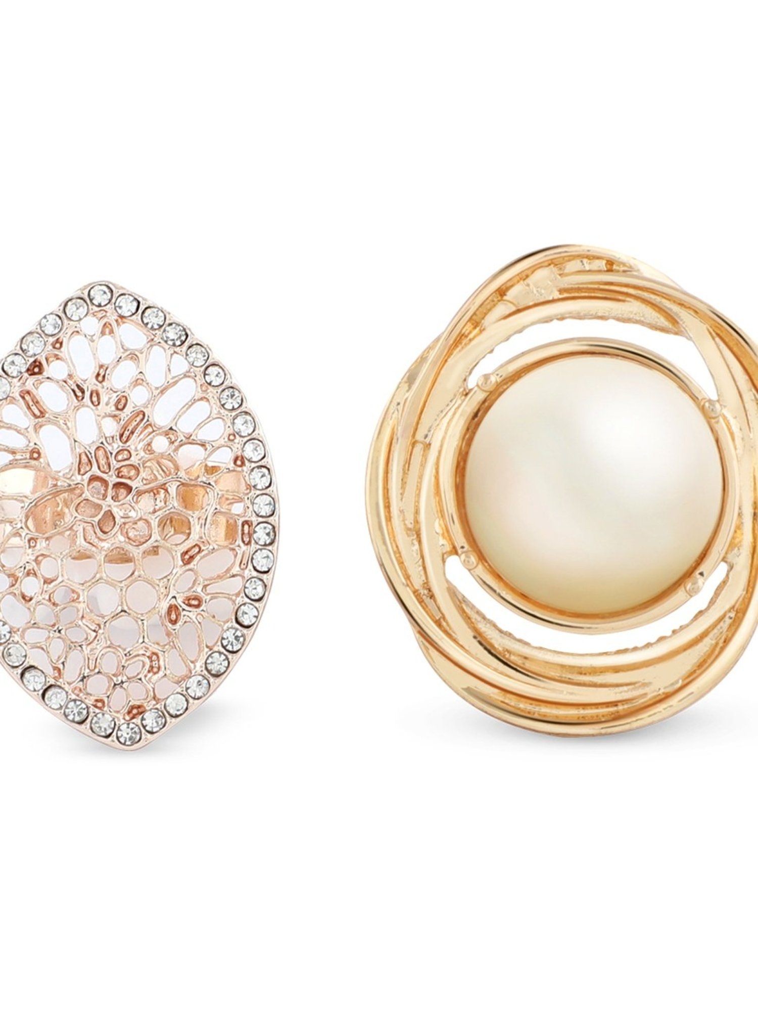 Accessorize London Women's Jewel Embellished Rings Set Of Three White