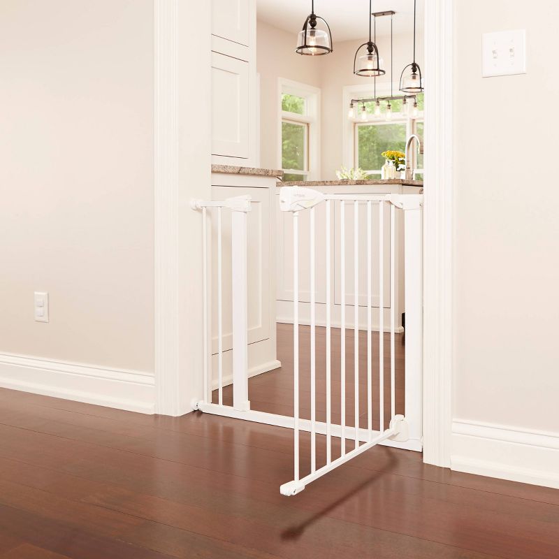 Toddleroo by North States Bright Choice Auto-Close Baby Gate - White -  29.75"-40.5" Wide