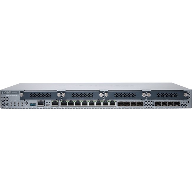 Juniper Networks - SRX345-SYS-JB - Juniper SRX345 Router - 8 Ports - Management Port - 12 Slots - Gigabit Ethernet - 1U