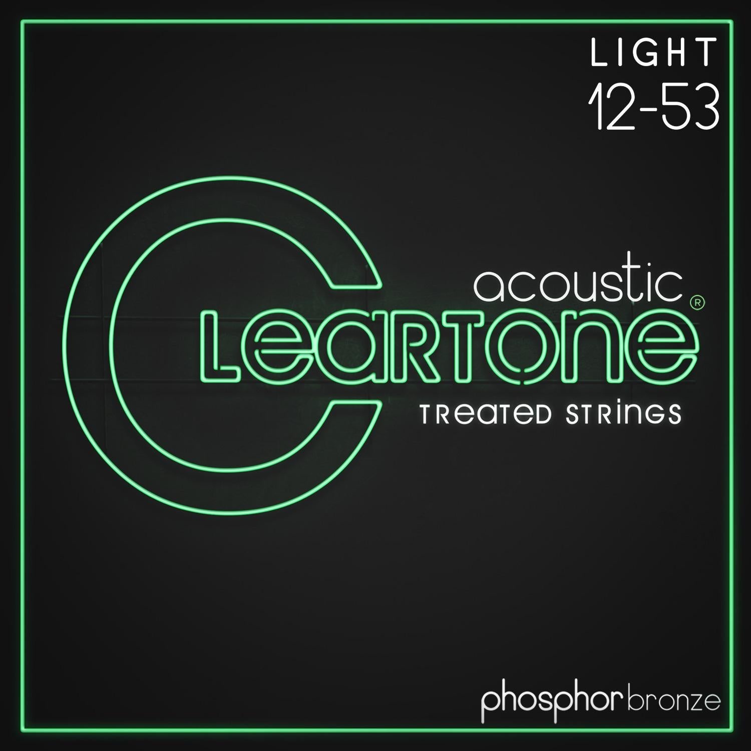 Cleartone Acoustic Guitar strings - Phosphor Bronze - Light .012 .053 - 1 Pack