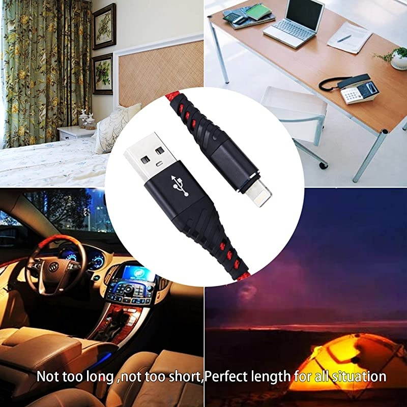 3Pack 3ft iPhone Charger  3 Foot iPhone Charging Cable Nylon Braided Data Sync 3 Feet Lightning Charger Cable Cord for iPhone 1111 Pro 11 Pro MaxXSXS MaxXRX 8 iPad Mini