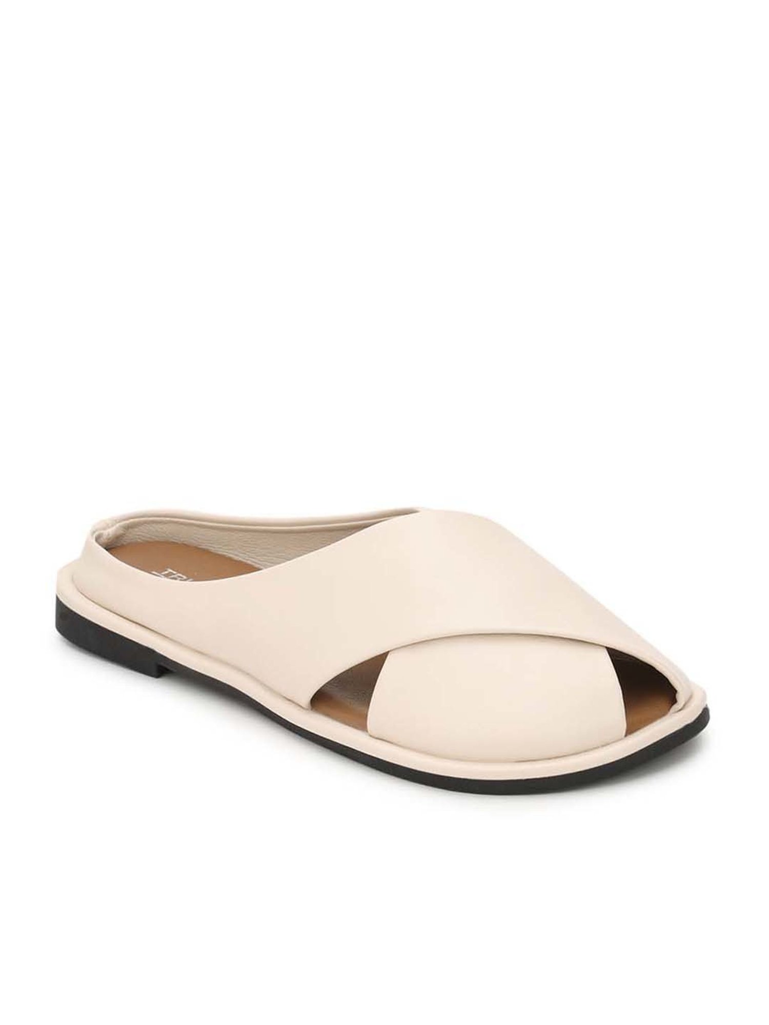 Truffle Collection Women's Beige Mule Shoes