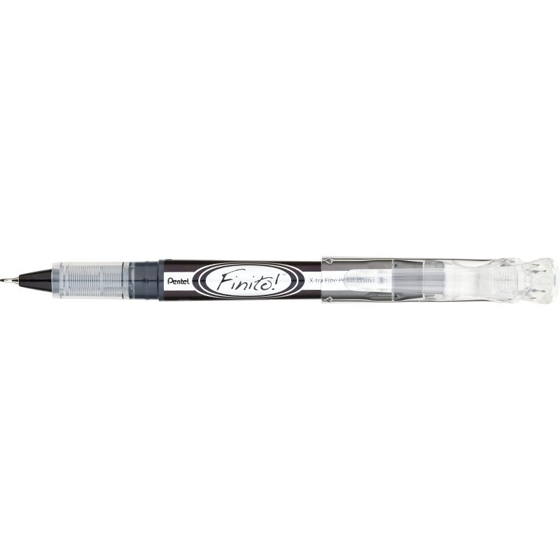 Pentel Finito! Porous Point Pen .4mm Black/Silver Barrel Black Ink SD98A