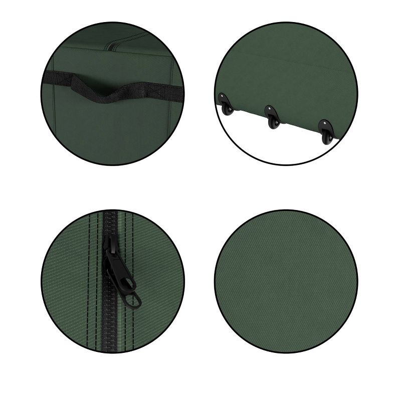 Premium Green Rolling Christmas Tree Storage Duffel Bag for 9' Tree - Elf Stor