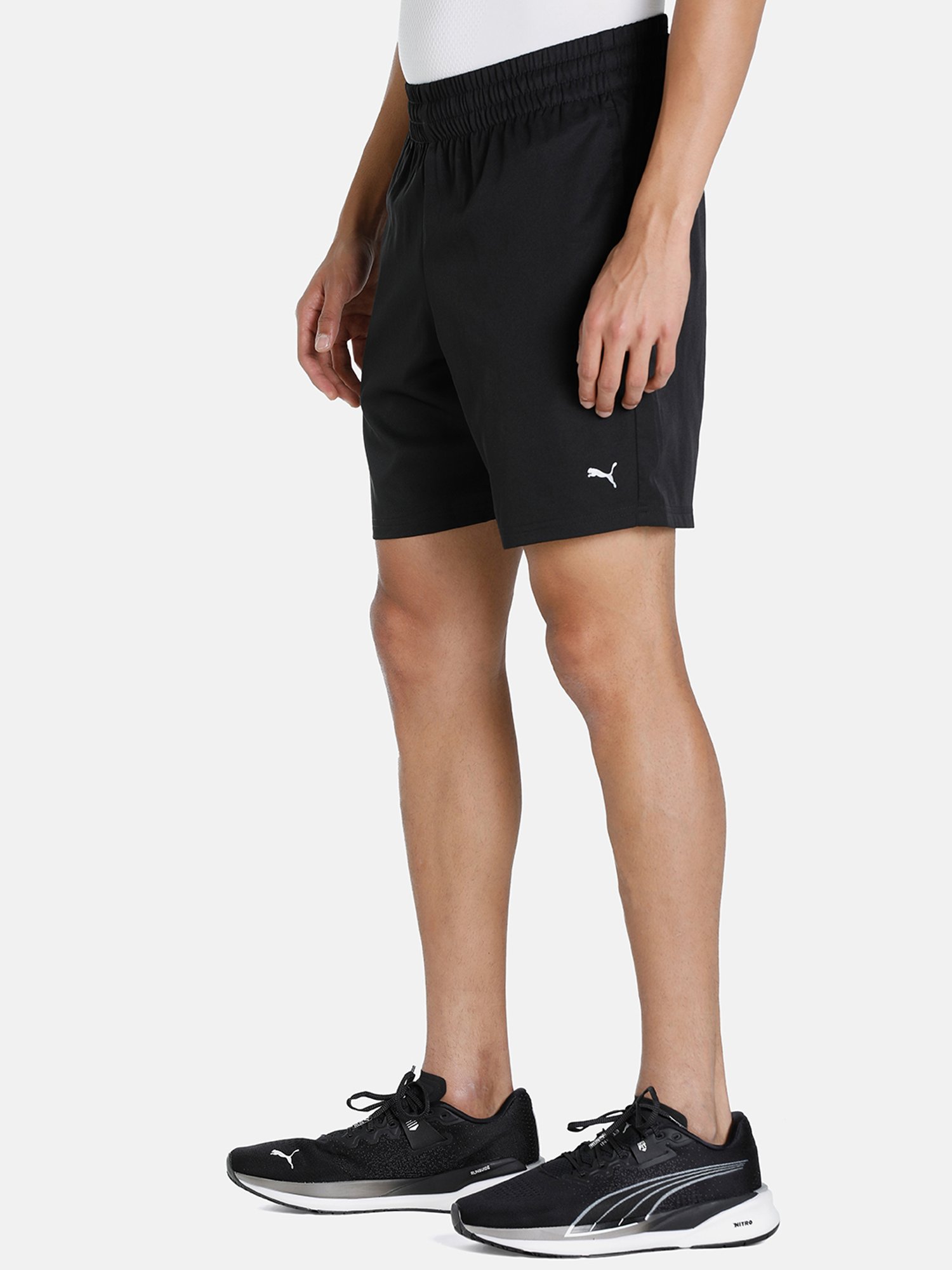 Adidas White Regular Fit Striped Sports Shorts