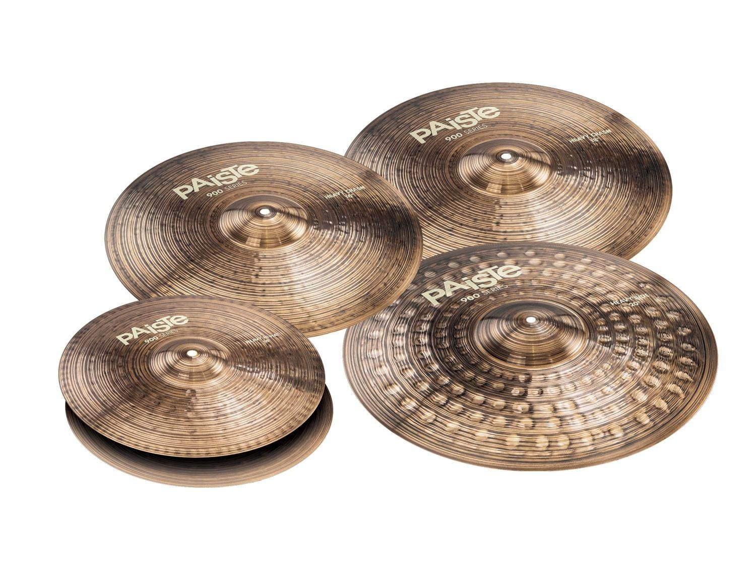 Paiste 900 Series Even Heavy Cymbal Set Extended with Free 16" Heavy Crash