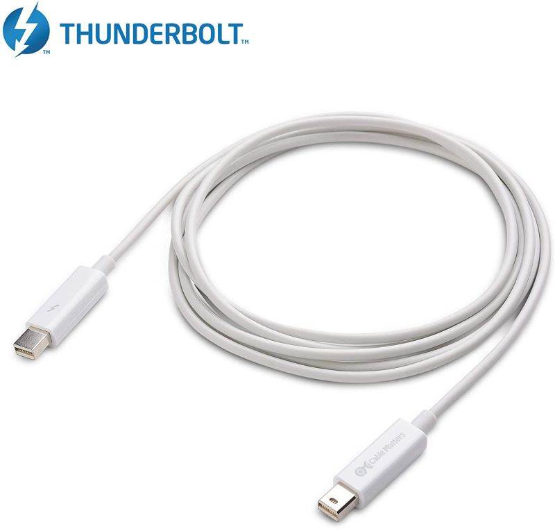 Certified Cable Matters Thunderbolt Cable (Thunderbolt 2 Cable) in White 6.6 Feet