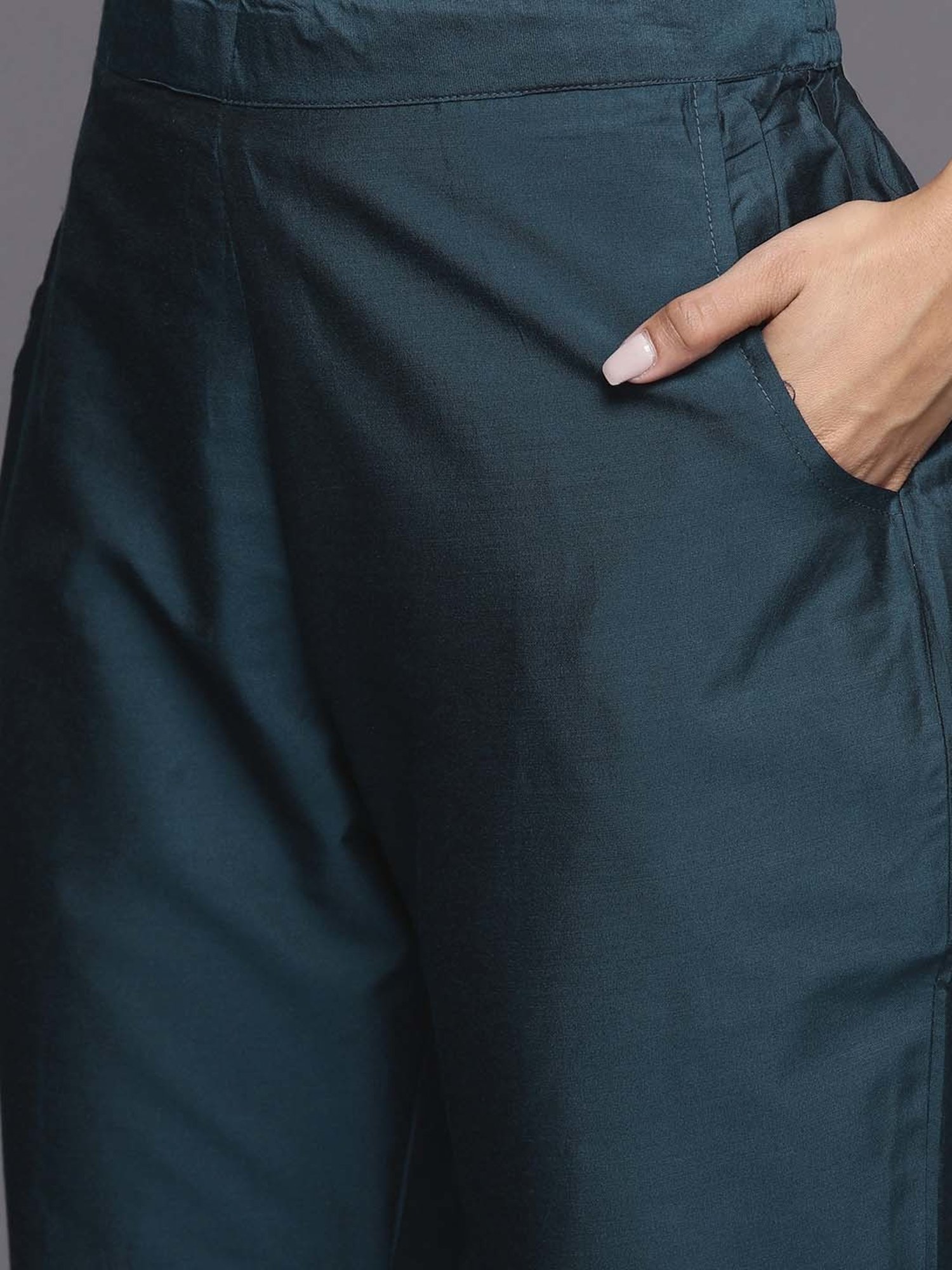 URBAN MYSTIC Black Rayon Embroidered Kurta & Sharara Set