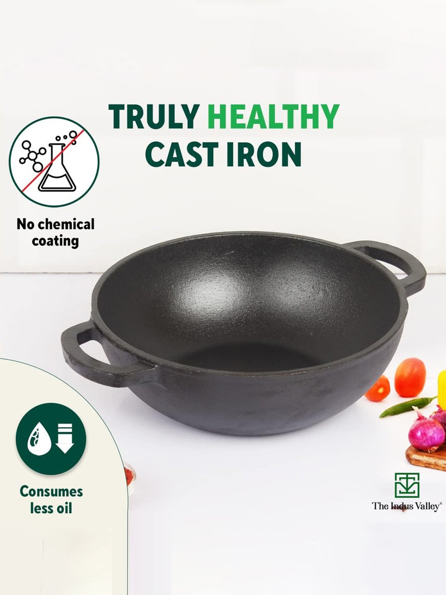 The Indus Valley Black Cast Iron Cookware Set