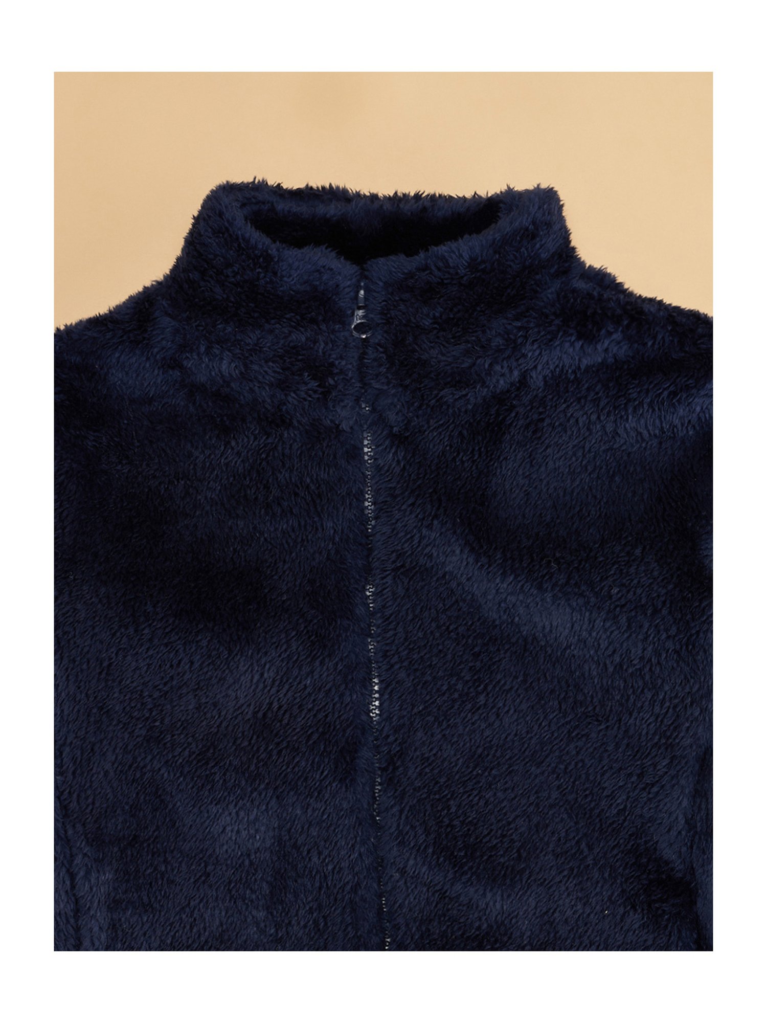 YU by Pantaloons Kids Navy Solid Full Sleeves Jacket