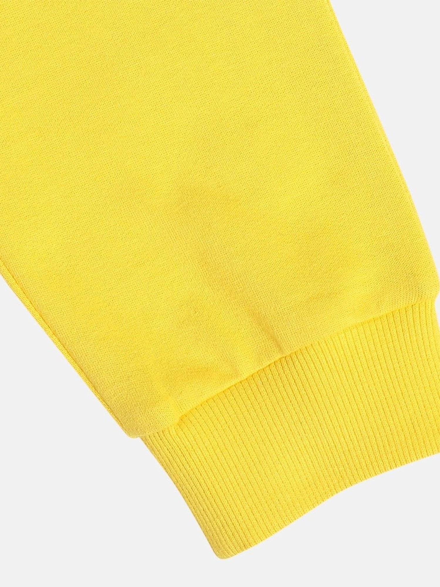 MINIKLUB Boys Yellow Cotton Printed Full Sleeves Jogger