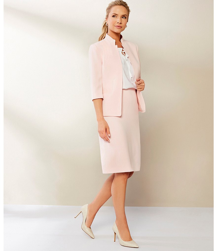 Preston & York Everly Tie Crew Neck Sleeveless Woven Blouse