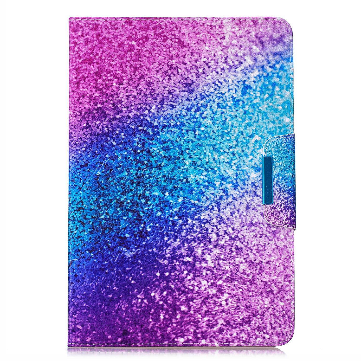 Universal Case for 7.5-8.5 inch Tablet, Dteck Pretty Cute Flip Stand Wallet Case with Card Slot PU Leather Protective Cover for iPad Mini,Kindle,Galaxy & Other 7.5-8.5 inch Tablet,Rainbow Sand