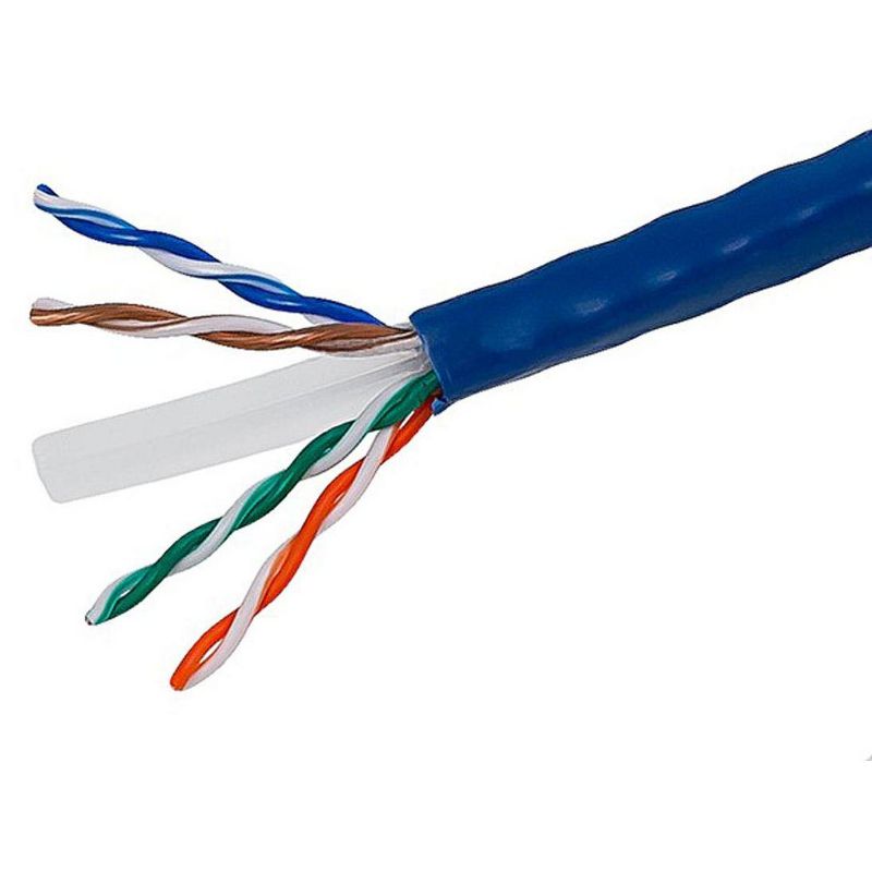 Monoprice Cat6 Ethernet Bulk Cable - 1000 Feet - Blue | Network Internet Cord - Stranded, 550Mhz, UTP, Pure Bare Copper Wire, 24AWG