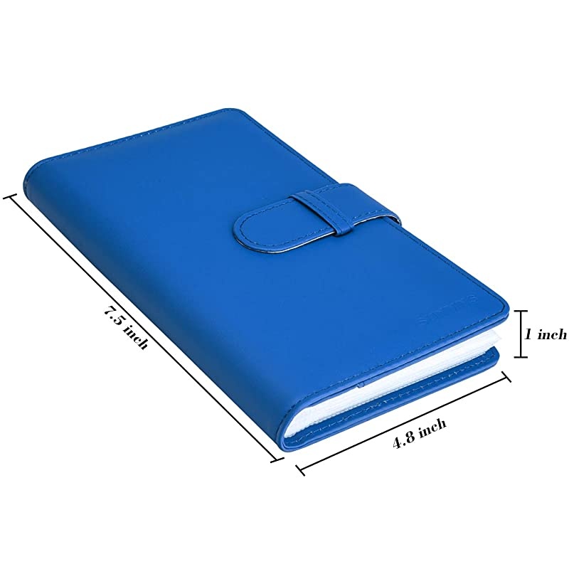 Wallet PU Leather Photo Album Compatible with Fujifilm Instax Mini Instant Film Dark Blue