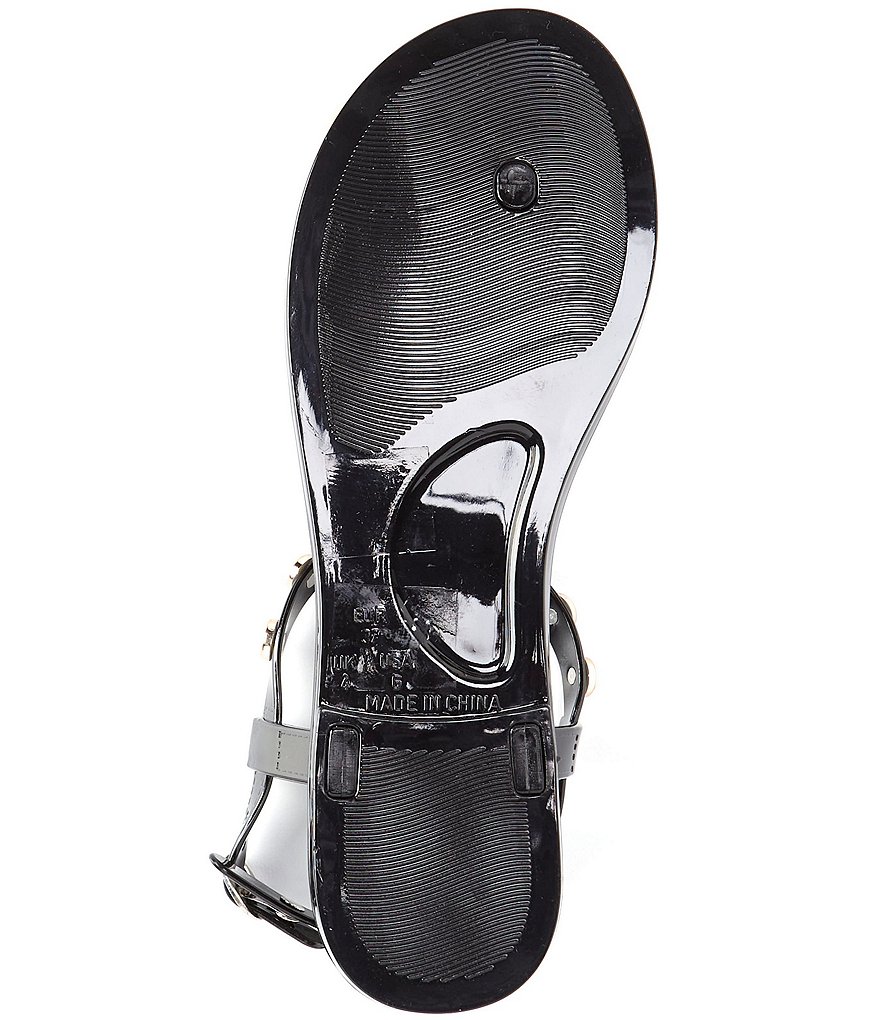 Carvela Kanga Faux Pearl Embellished Detail Jelly Thong Sandals