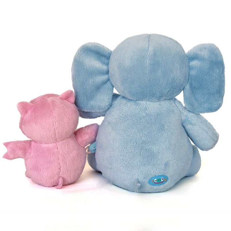 YOTTOY Elephant 7" & Piggie 5" Plush Set of Companion Soft Toys