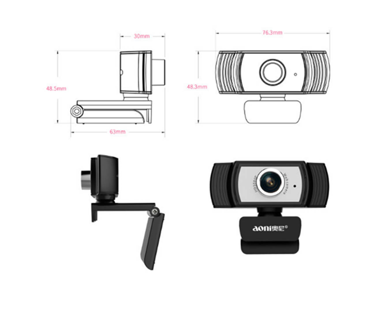 Select Mall Computer Notebook Camera HD High-definition Class Dedicated Online Class Live Broadcast Camera with Microphone