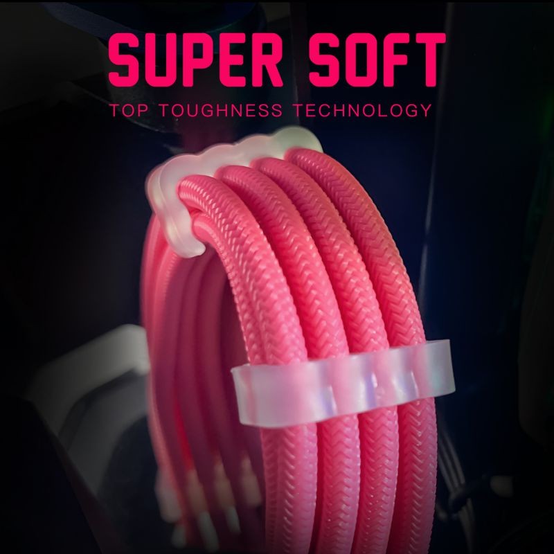 Graphics Card 6+2Pin 8Pin Male to Male Adapter Power Cable for Great Wall Dragon Module Power Supply with Net Cover,Black,about 58cm