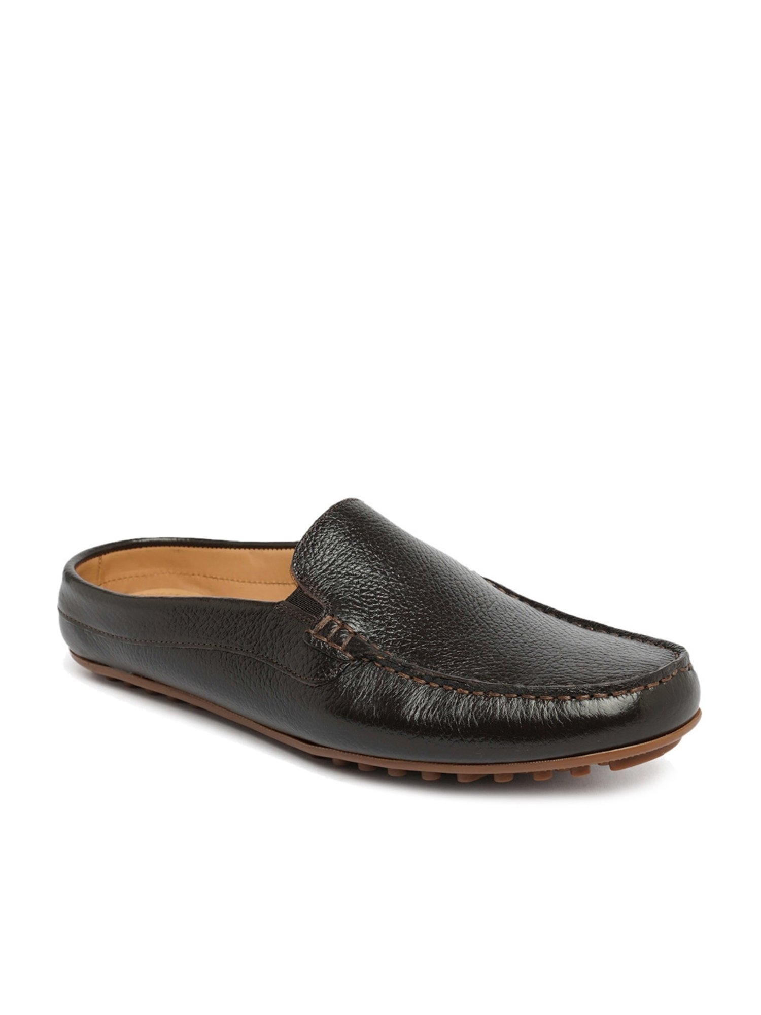 Ruosh Men's Brown Mule Shoes