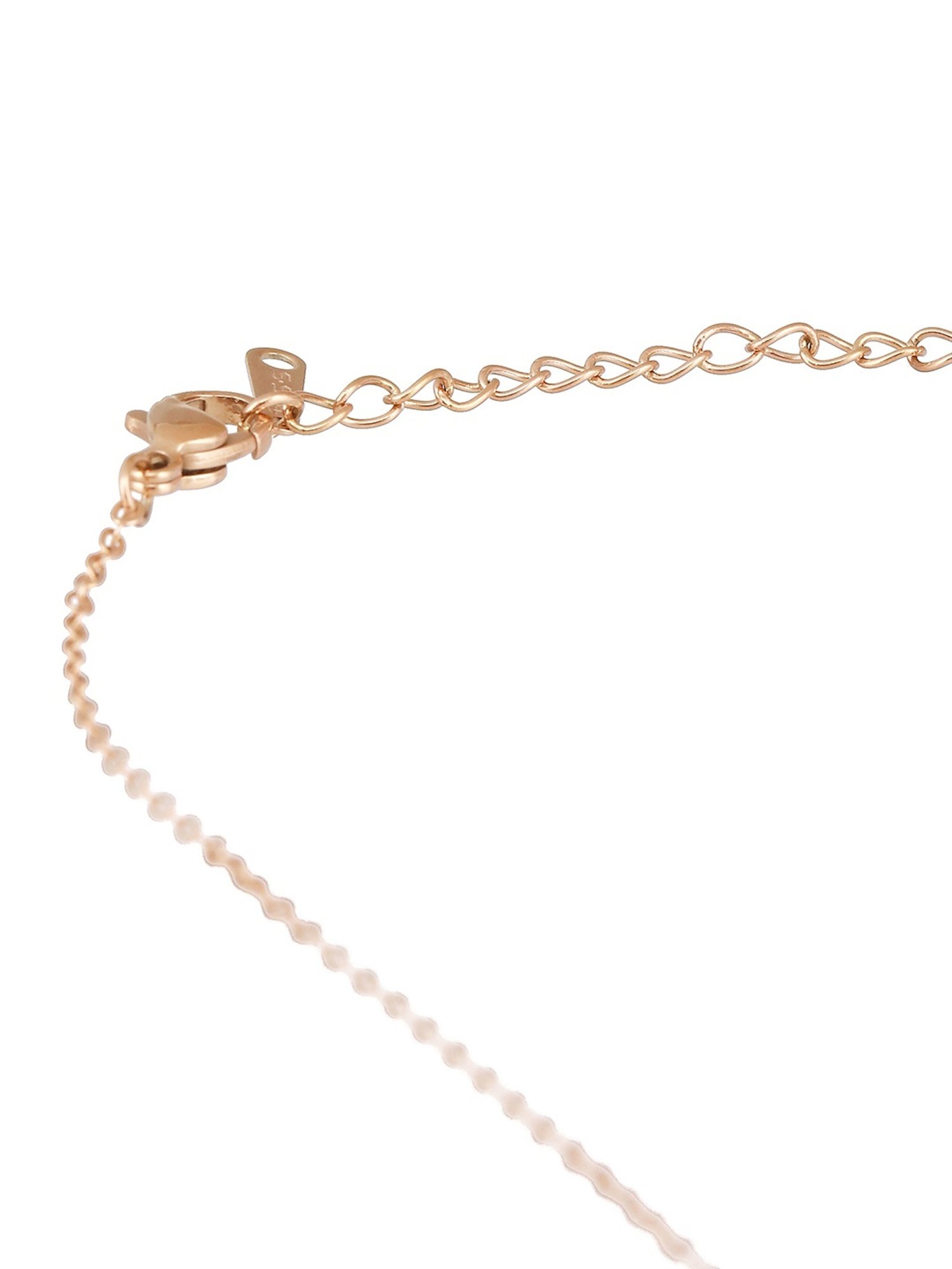 Aatmana Rose Gold-Plated CZ Studded Evil Eye & Star Chain