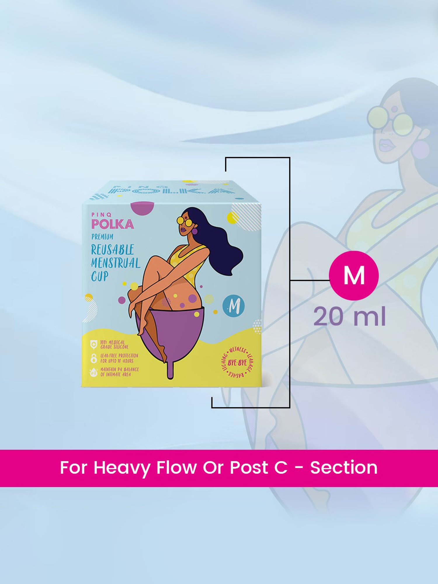 Namyaa Ultra Soft Medium Reusable Menstrual Cup - 50 gm