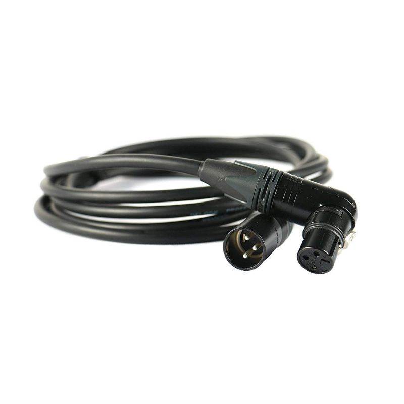 Elite Core CSM4-RAFN-10 | XLR Male to XLR Right Angle Female 10 Feet Mic Cable Black